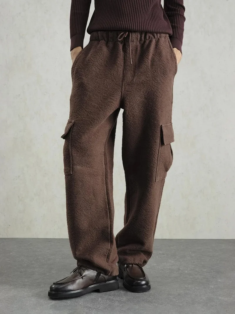 جيستو بنطلون جيستو بقصة مريحة وخصر برباط مزخرف